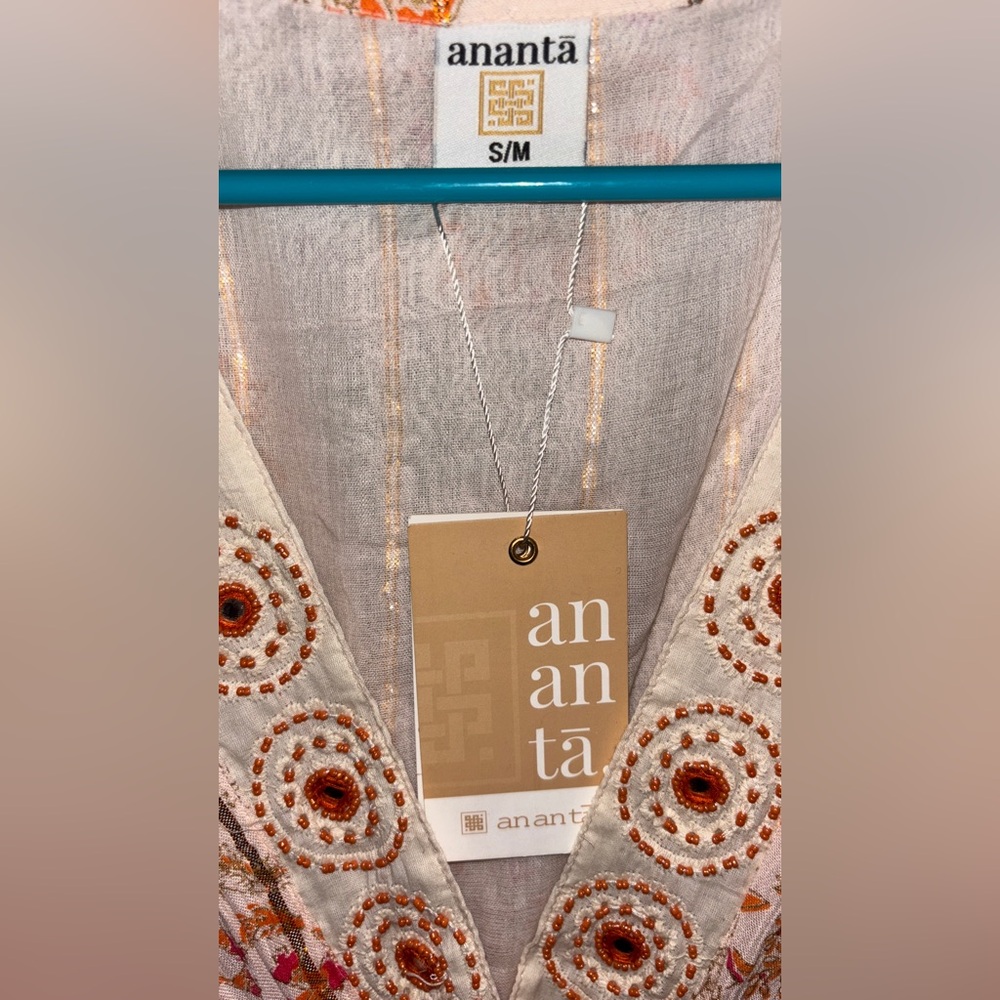 Ananta Boho Beautiful Metallic threaded MAXI~Made in India~BRAND NEW - Picture 3 of 16